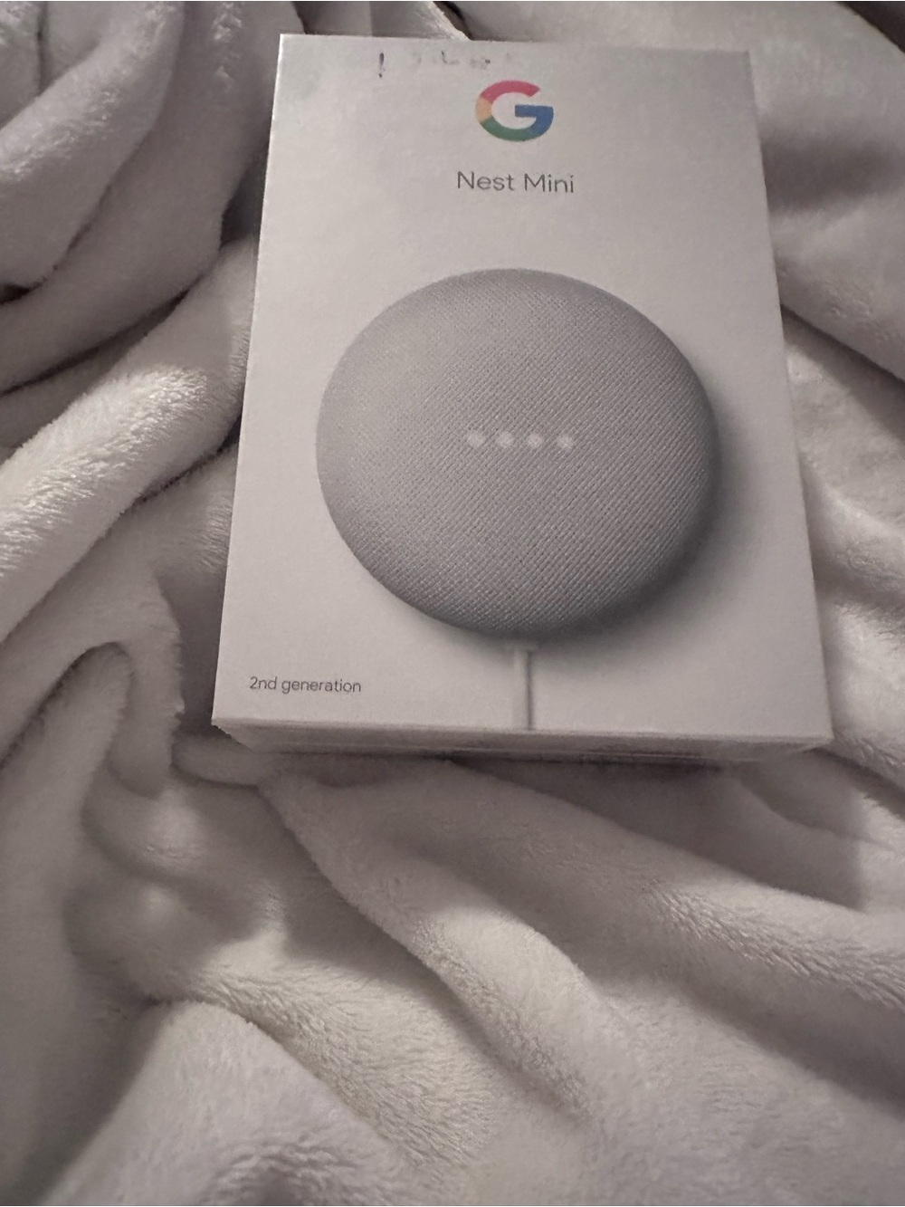 google Nest Mini Chalk White Compact Smart Speaker